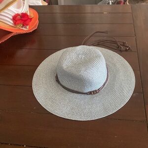 Hat straw green mint brown beige very nice sexy